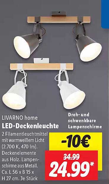 LIVARNO home LED-Deckenleuchte