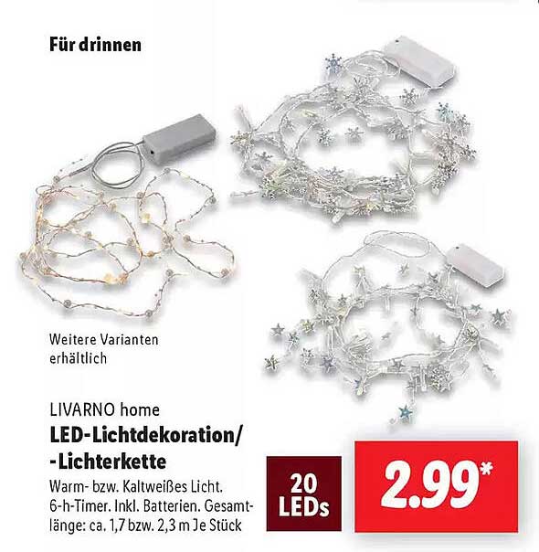 LIVARNO home LED-Lichtdekoration/-Lichterkette