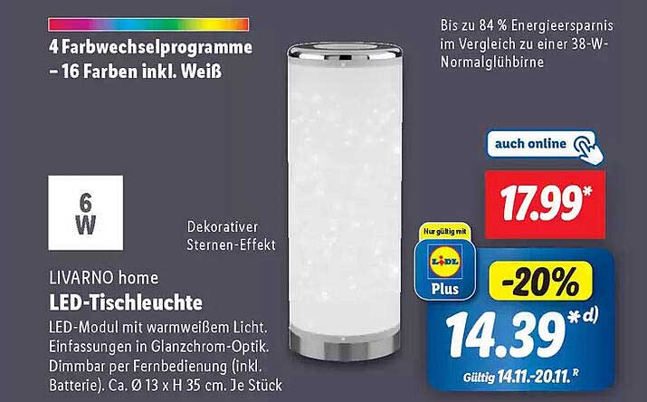 LIVARNO home LED-Tischleuchte