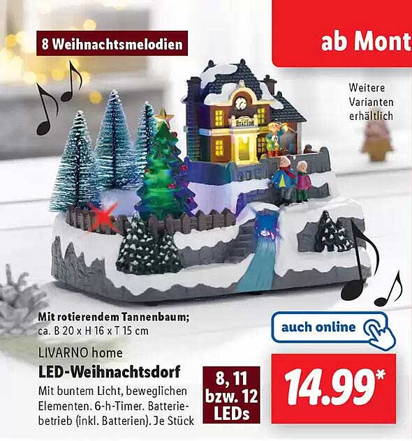 LIVARNO home LED-Weihnachtsdorf