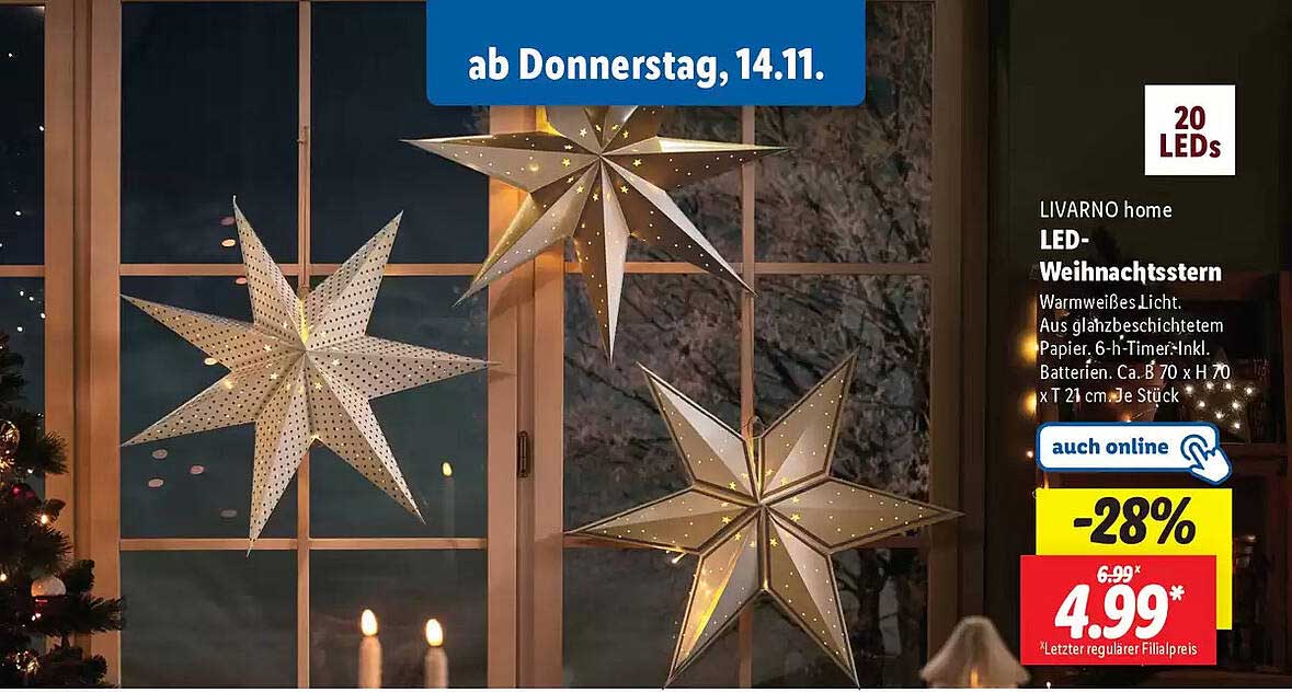 LIVARNO home LED-Weihnachtsstern