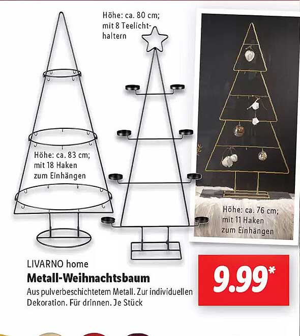 LIVARNO home Metall-Weihnachtsbaum