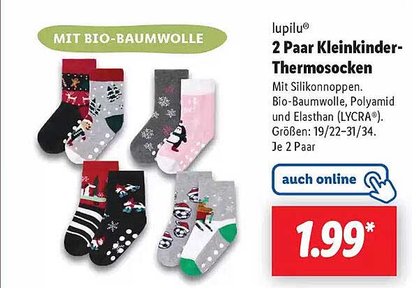 lupilu® 2 Paar Kleinkinder-Thermosocken