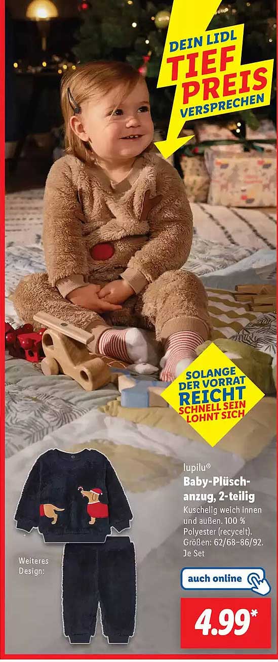 lupilu® Baby-Plü suit 2-teilig