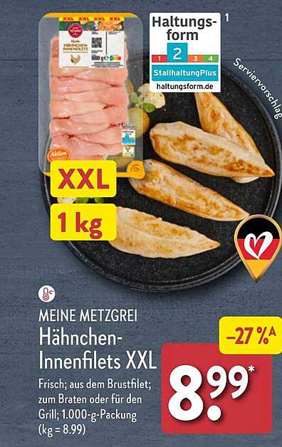 MEINE METZGEREI Hähnchen-Innenfilets XXL