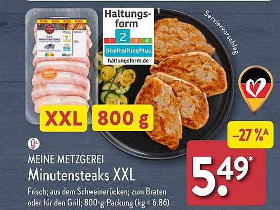 MEINE METZGERIE Minutens steaks XXL