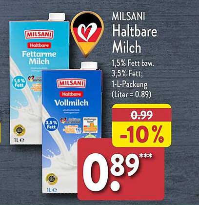 MILSANi Haltbare Milch