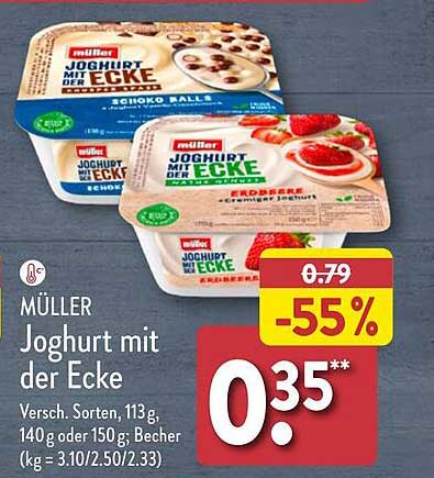 MÜLLER Joghurt mit der Ecke