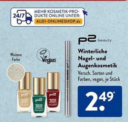 p2 beauty Winterliche Nagel- und Augenkosmetik