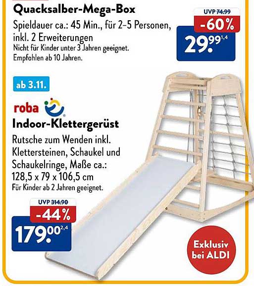 Quacksalber-Mega-Box  
roba Indoor-Klettergerüst