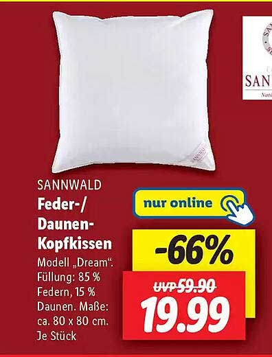 SANNWALD Feder-/Daunen-Kopfkissen