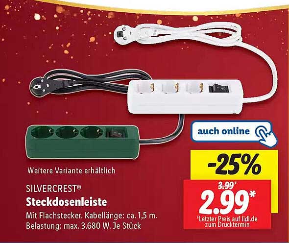 SILVERCREST® Steckdosenleiste