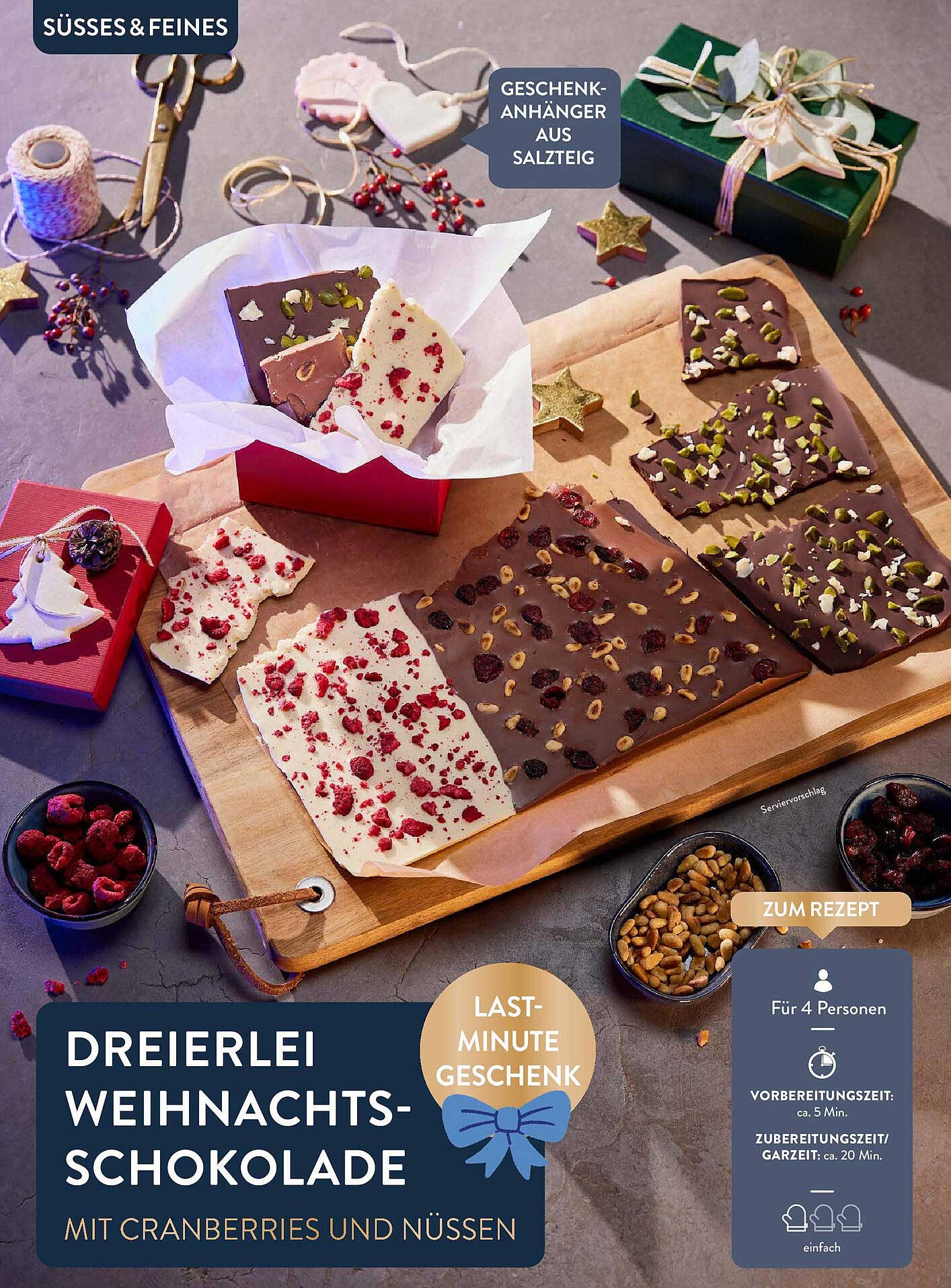 Dreierlei Weihnachts-Schokolade