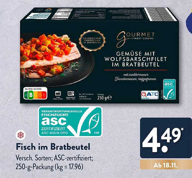 GEMÜSE MIT WOLFSBARSCHFILET IM BRATBEUTEL