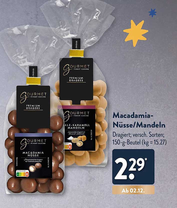 Macadamia-Nüsse/Mandeln