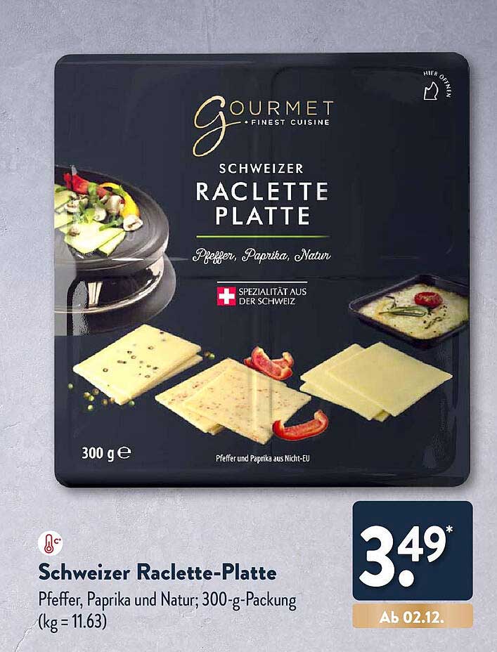 Schweizer Raclette-Platte