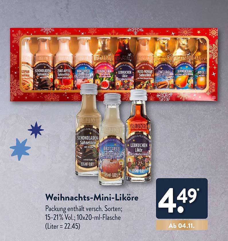 Weihnachts-Mini-Liköre